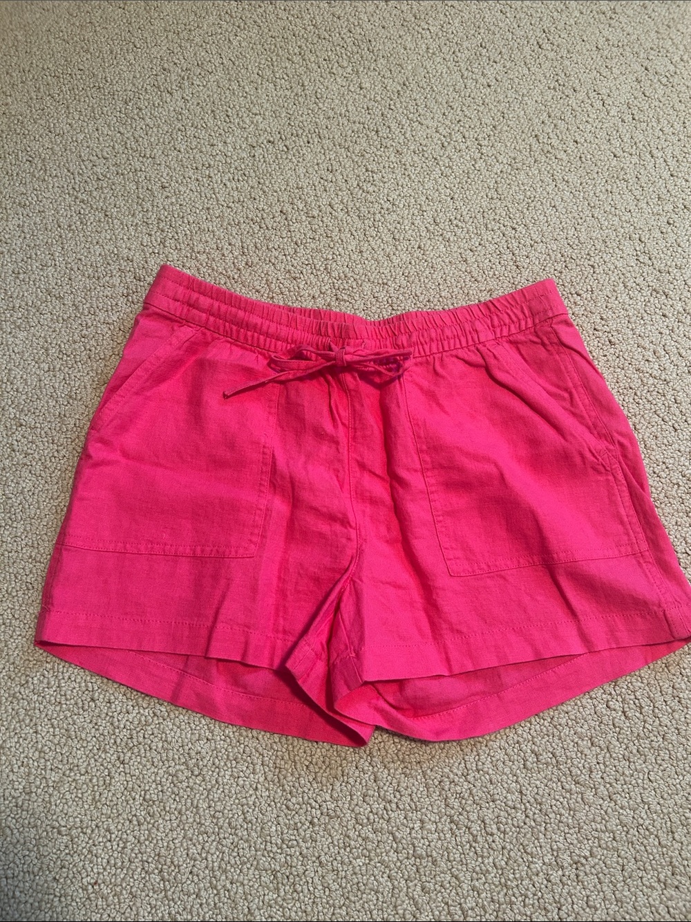 J. Crew Bright Pink Drawstring  Shorts